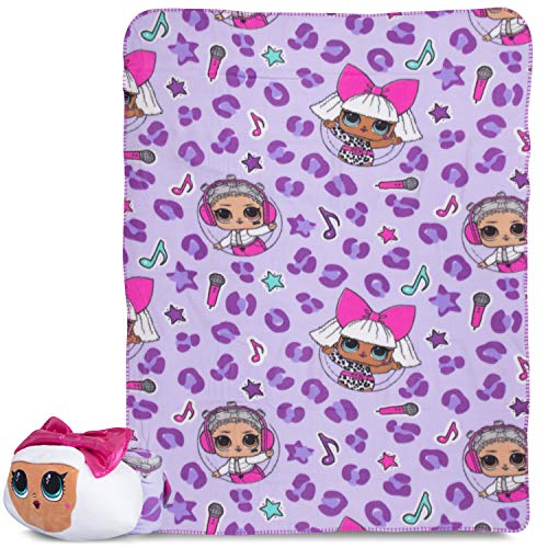 Franco Kids Bedding Super Soft Plush Throw and Hugger Pillow Set, 40" x