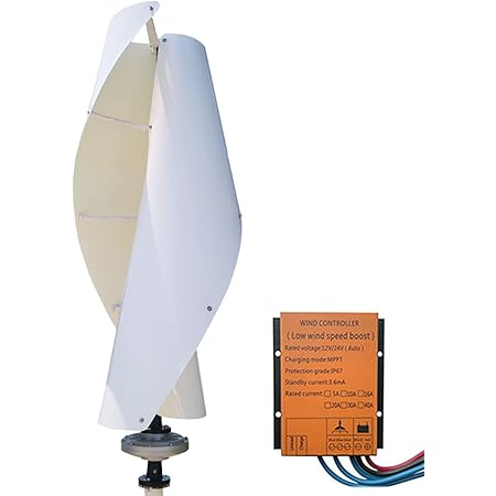 Turbina Eolica 600W 24V Verticale - Generatore Vento Con Controller Per Casa E Giardino - Foto 5