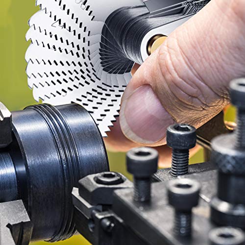 Frienda NA 6 Pieces Thread Pitch Gauges Measure Tool Set Stainless Steel Screw Thread Cutting Gauge thumb #5