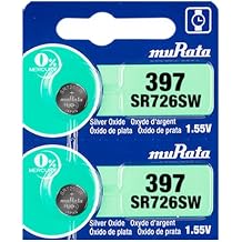 Murata 397 SR726SW Battery 1.55V Silver Oxide Watch Button Cell - Replaces Sony 397 2 Batteries