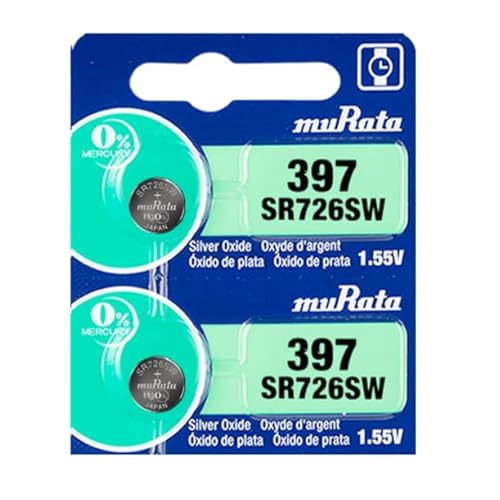 Murata 397 Sr726Sw Battery 1.55V Silver Oxide Watch Button Cell - Replaces Sony 397 (2 Batteries) #TOP19