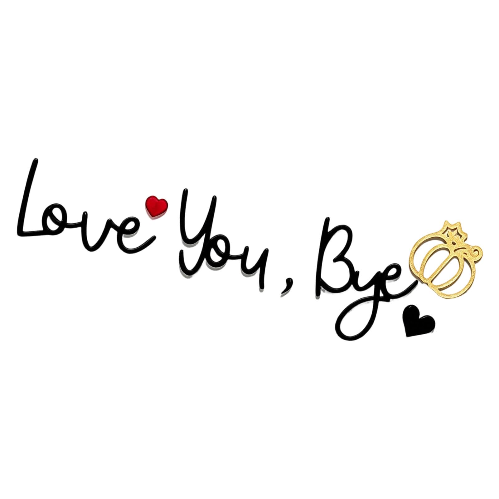 Hsyzygian Love You Bye Signs Acrylic Wall Decors Express Love and Warm Family Signs for Offices Bathroom Hallway Entryway Decors Farmhouse Wall Art