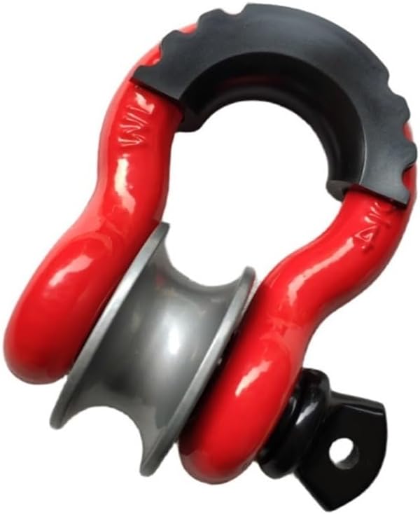 3/4 1pc 15Ton 42000lbs U Type D-Ring Shackle Offroad 4x4 Heavy DutyWith Pulley Block U-Hook Loop Hook Trailer Rope Automobile(Style 8)