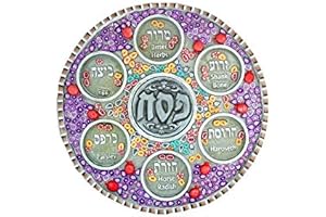 Modern Purple Polymer Clay Seder Plate
