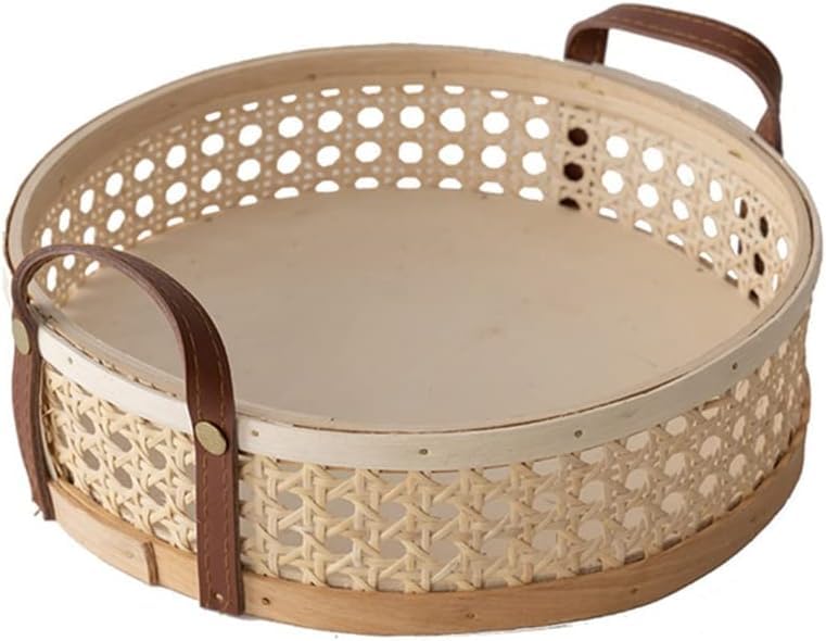 Panier de rangement rond en rotin pour ranger les petits objets du quotidien