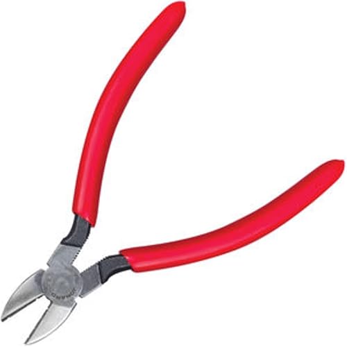 Jonard JIC-7858 Telecom Alicates de corte diagonal de punta cónica con mango de plástico rojo, 6-12 pulgadas de longitud