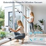 Window Vacuum Squeegee with Extendable Pole 31-40", Electric Cleaner Tool - Image 2