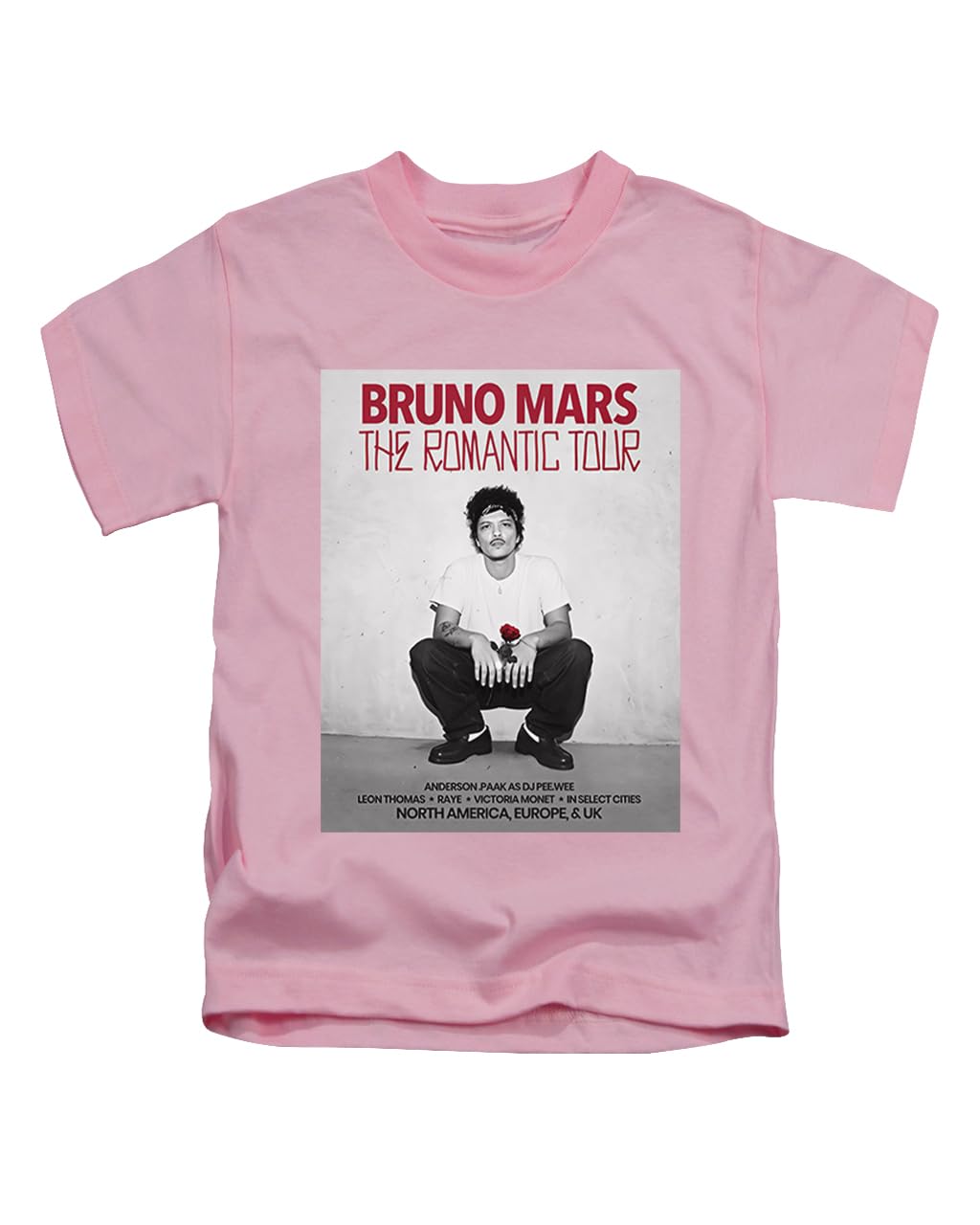 Red Text Bruno pop Mars The Romantic Novelty Meme Iconic Trending Trend Tee T-Shirt Funny Unisex T Shirt Top