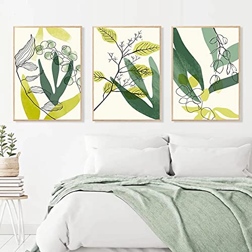 Affiche nature aquarelle boho 50x70cm pour salon zen