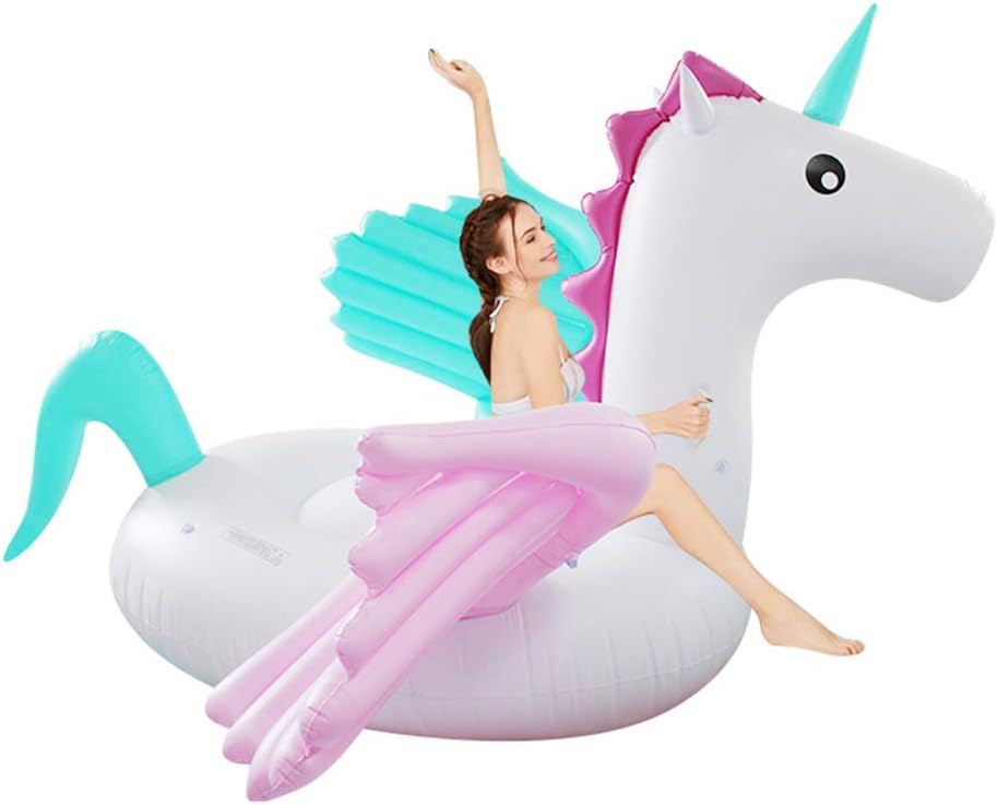 Wonderful ltd. Giant Unicorn Inflatable Pool Float, 98inX98 X 51 Pool Float Ride On, Candy Pegasus Unicorn Inflatable Island, Fun Beach Floaties, Party Toys, Summer Pool Raft Lounge for Adults & Kids