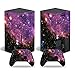 Vinyl-Aufkleber für Microsoft Xbox Serie X Konsole, Lila Night Sky Xbox Serie X Skins Wrap Aufkleber mit zwei kostenlosen kabellosen Controller-Aufklebern