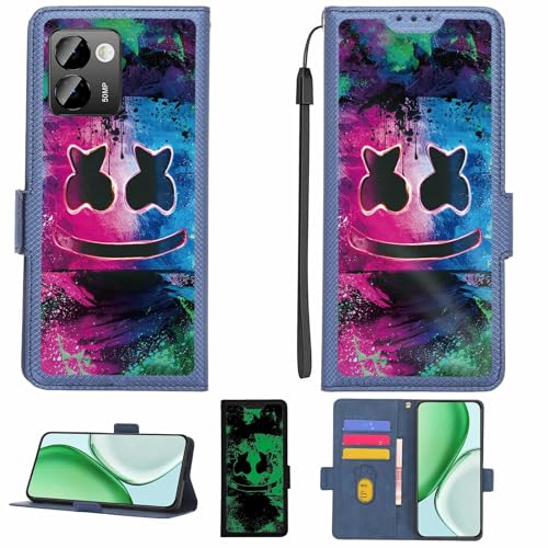 Aroepurt Case Compatible for Doogee N50 Pro Phone Case Flip Cover [with Tempered Glass Screen Protector][RFID Blocking][Luminous Effect] LPT-BQ