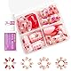 Mrltau 96 Pcs Cute Fingernägel zum Aufkleben Kinder Mädchen, Süße Künstliche Nägel zum Aufkleben, Erdbeer Design, Kurz Fake Nails, Press on Nails for Kids, Künstliche Fingernägel Geschenk