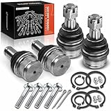 A-Premium Set of 4, Front Upper & Lower Ball Joints Kit, Compatible with Ford Explorer 1993-1994, Ranger 1993-1997, 4WD Only