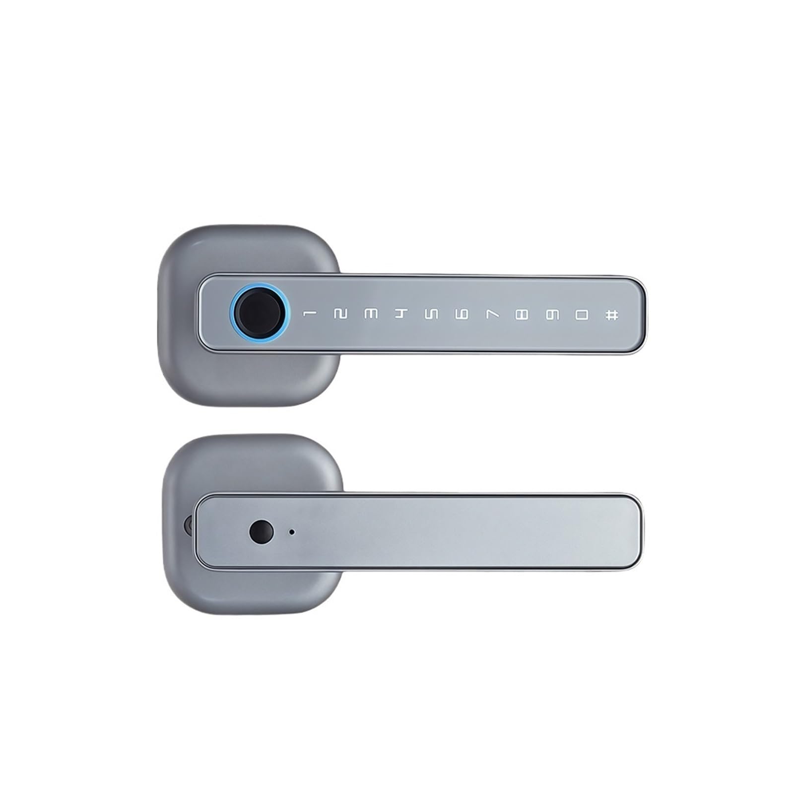 DIGNIFE Smart Door Lock, M6 Bluetooth Smart Door Lock Fingerprint Password Multi Unlock Electronic Lock for Home(Silver)