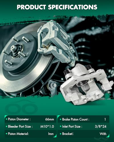 Image of SCITOO Front Left Brake Caliper With Bracket 19B3116 Compatible For Ford Escape 2005-2008, For Mazda Tribute 2005 2006 2008, For Mercury Mariner 2007-2008