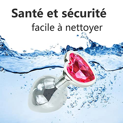 umania 2 x (Ø 27 mm, Ø 35 mm) vrouwelijke anale plug voor heren of heren seksspeeltjes van metaalstaal, hygiënisch en gemakkelijk te reinigen, 2 stuks - Afbeelding 5