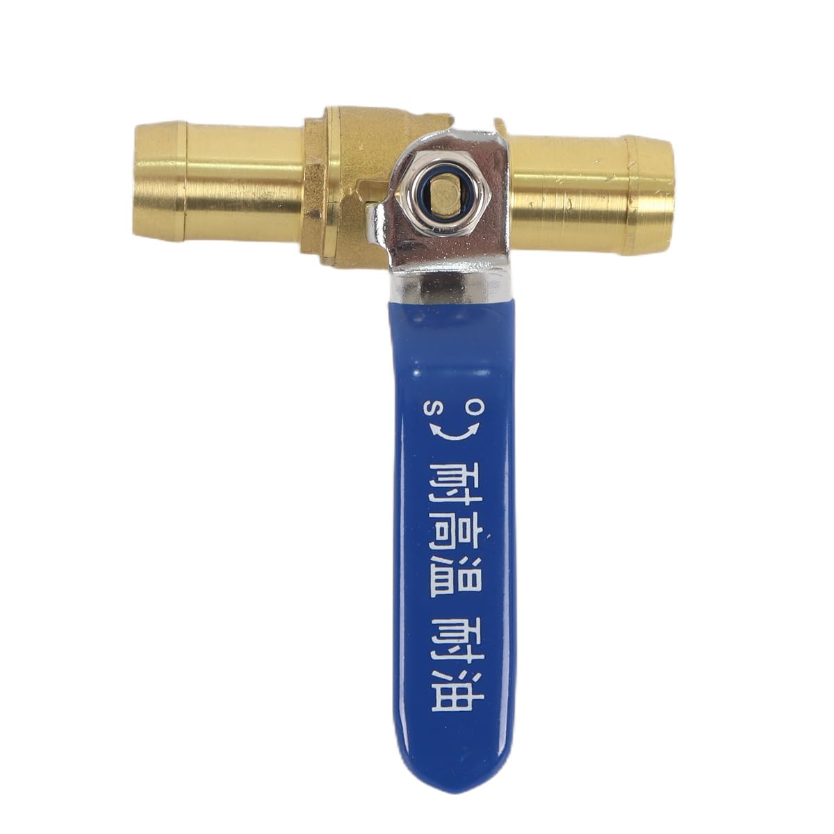 Ludom Lot de 2 vannes à bille d'arrêt à 2 voies de 19 mm, embout droit, vanne à bille en laiton avec poignée de commande à 90° pour conduites d'air, de gaz et de carburant.