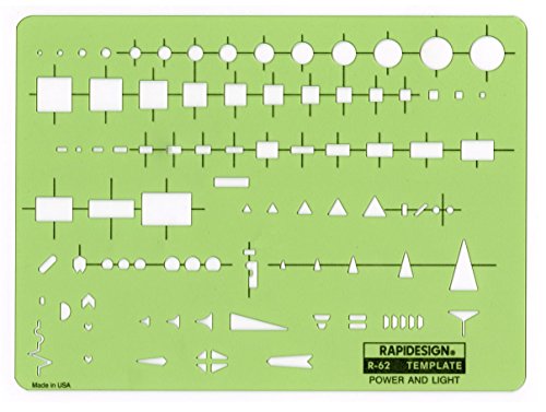 Rapidesign Power and Light Template, 1 Each (R62)