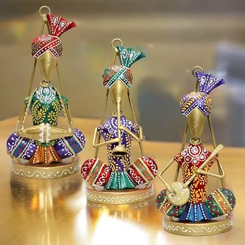 KRAFTSKALA Traditional Musicians Metal Decor Set Cover