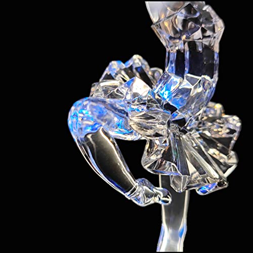 Darmomoon Ballerina Ballet Dancer Girl Acrylic Art Statue Sculpture Multi-Color Changing Led Light Figurine Home Office Desk Decorative Ornament 13.3''H #TOP6