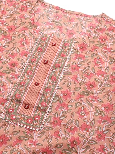 Image of Vaamsi Women's Rayon Blend Floral Printed Straight Kurta Pant With Dupatta