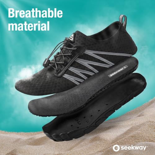 Image of SEEKWAY Water Shoes Men Women Adult Quick-Dry Aqua Sock Barefoot for Beach Swim River Pool Lake Hiking Kayaking Surfing