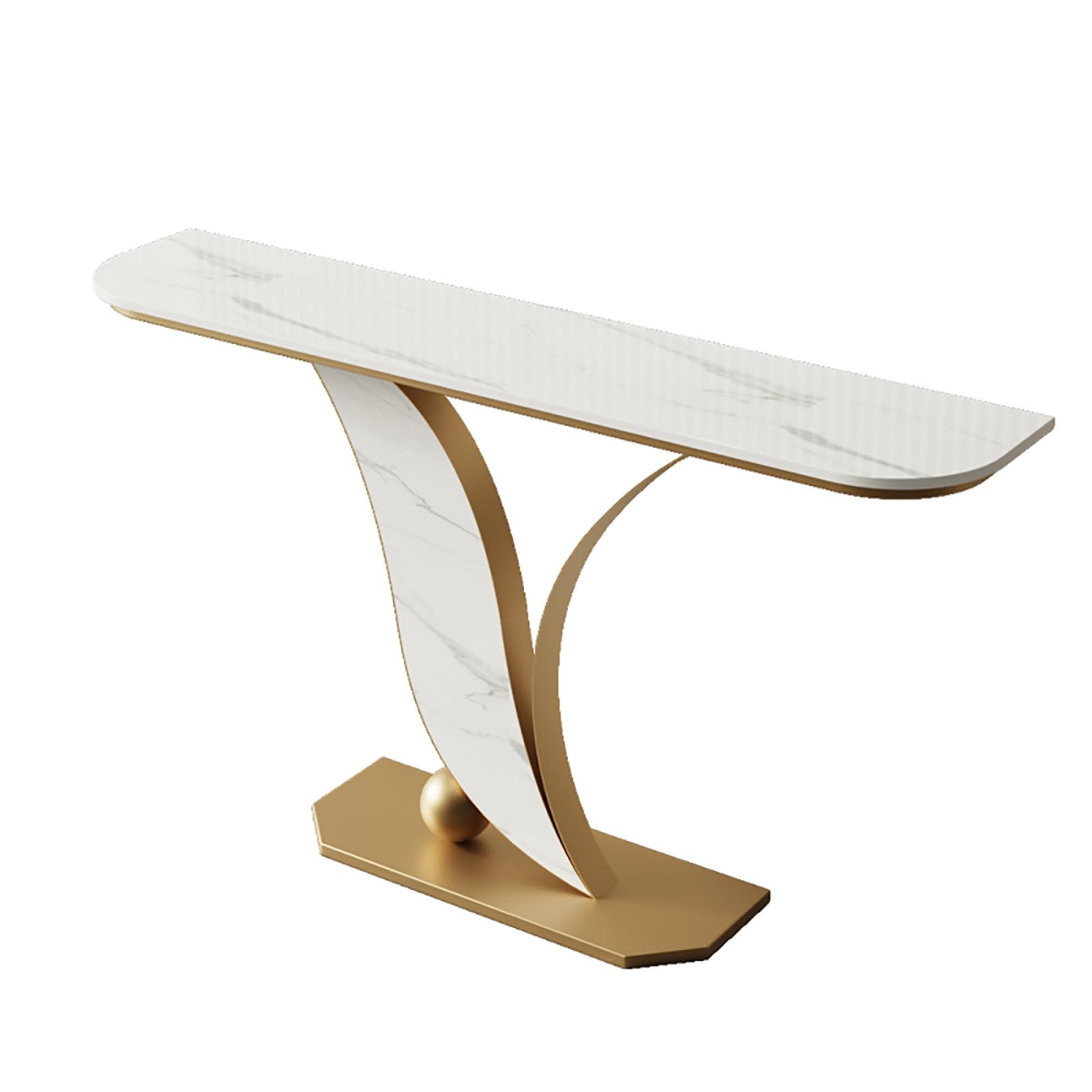 Tavolo consolle stretto per corridoio, moderno divano da ingresso con struttura in metallo, 100 x 30 x 80 cm, perfetta per soggiorno, corridoio, ingresso