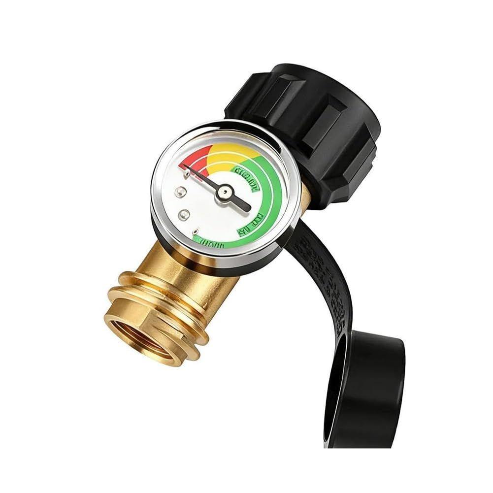 Hndhbfgrt For RV for Detector Propane Gas Grill Regulator Gauge Level Indicator Universal Propane Tank QCC1 Type 1 Gas Pressure Meter