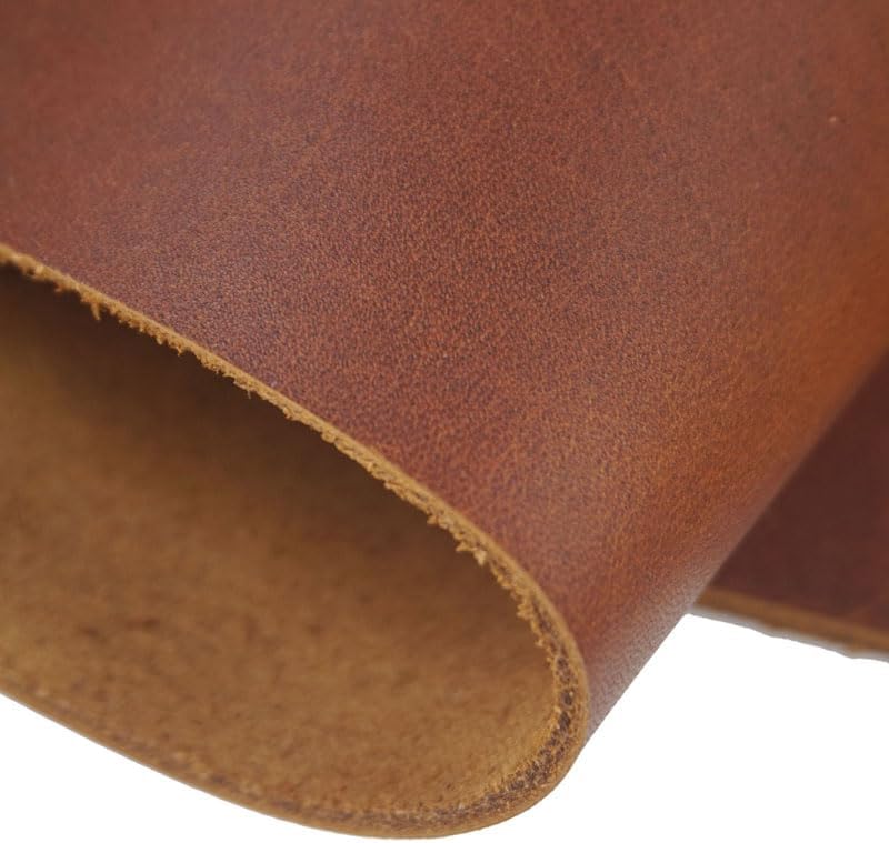 LumaGrove Genuine Leather Fabric Vegetable Tanned Full Grain Cowhide Leather 2.0mm Thickness for Crafts Multiple Sizes(30cm x 15cm)
