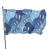 Tamaño: 59 "x 35" (3 x 5 pies), solo impresión lateral única. Banderas decorativas, utilizadas principalmente en patios, jardines, macetas, etc. Adecuados para cualquier terraza o balcón, y hacen decoraciones encantadoras para cualquier patio o césped.