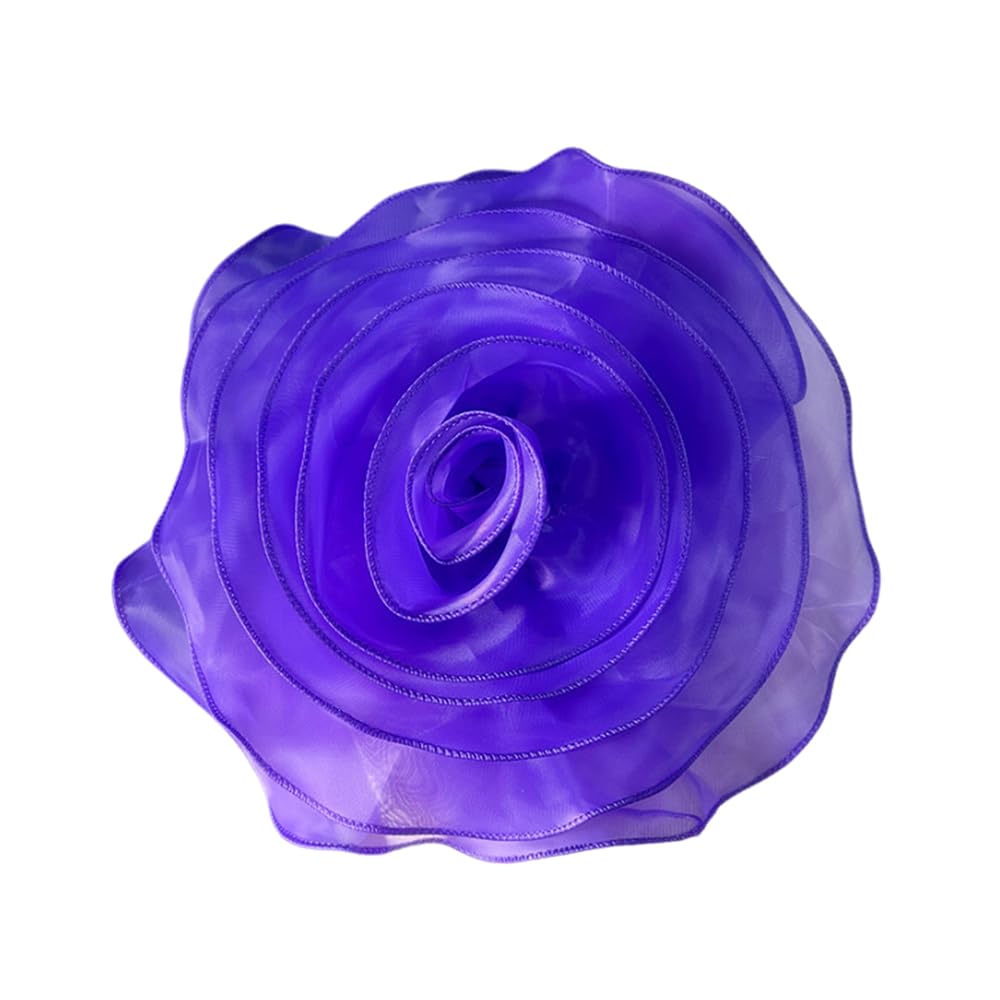 10inch Extra Large Flower Brooch Pin for Women Fashion Dainty Organza Satin Fabric Big Camellia Brooches Lapel Pins Wedding Dance Party Dress Accessories Exaggerated Jewelry Gift