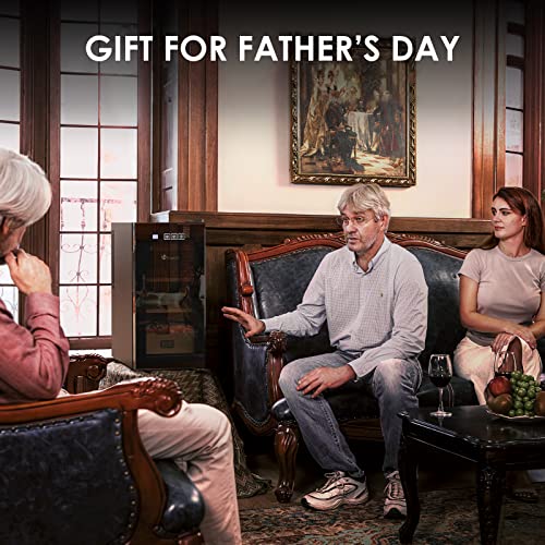 Kingchii 26L Electric Cigar Humidors Cooling, Heating Control System, Electronic Humidor Cabinet With Spanish Cedar Wood Shelves & Hygrometer Gifts For Men - Father Day Gifts (4 Layers 200 Capacity) #TOP4