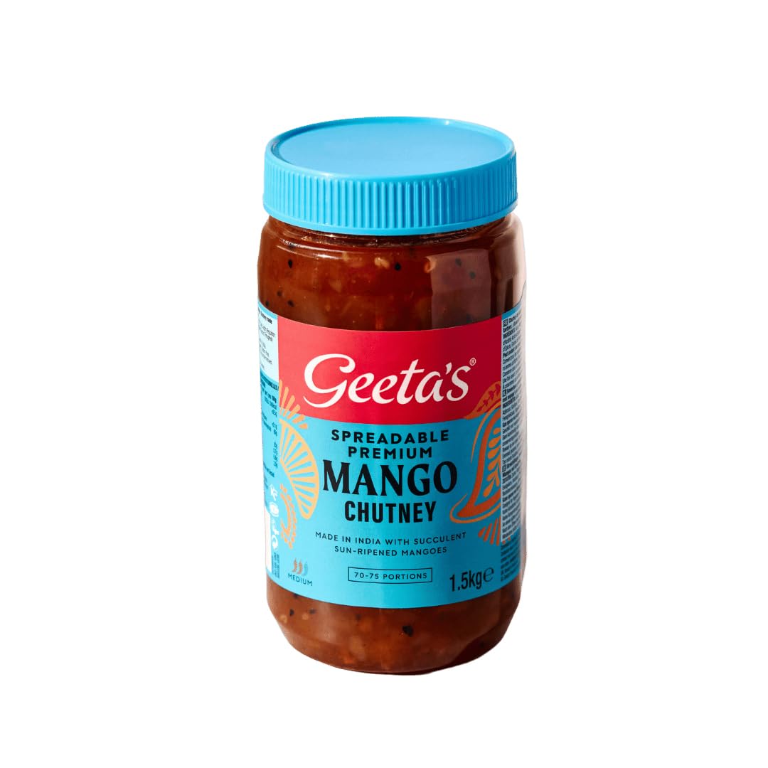 Spreadable Smooth Premium Mango Chutney 1.5 Kilograms - The Real Flavour of India - Indian Mango & Spices - No Artificial Flavours or Colours