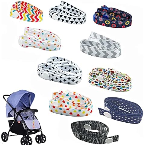 SwirlColor Correa Juguetes Correa Ajustable para Cochecito 10 Piezas Cover