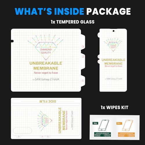 Image of ArmourPro Front and Back Screen Protector for Samsung Galaxy Z Fold 4 - Ultra Thin TPU Membrane Guard, Bubble-Free, Fingerprint Friendly, Edge to Edge Coverage | Crystal Clear