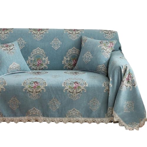 Damika ソファーカバー 多機能 フリンジ付き 毛布 マルチカバー 柄 エスニック 北欧風 おしゃれ 2人掛け 3人掛け 綿製品 ブランケット 無地 保護カバー 180*240 マルチクロス カウチ ベッドとも適用 洗える 春夏秋冬 ソファカバー (1