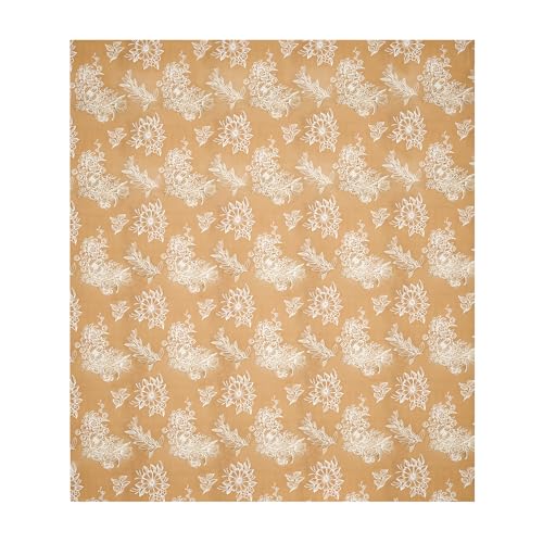 Image of Kuber Industries Cotton 180 TC Double Bedsheet With 2 Pillow Covers | Machine Washable Soft Bedsheet For Living Room, Home & Hotels | Lotus Fabio Print - Golden & White