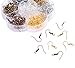 Ear Wires, Heirtronic 140 Pieces Steel Fish Earring Hooks with Transparent Storage Box, 7 Colors