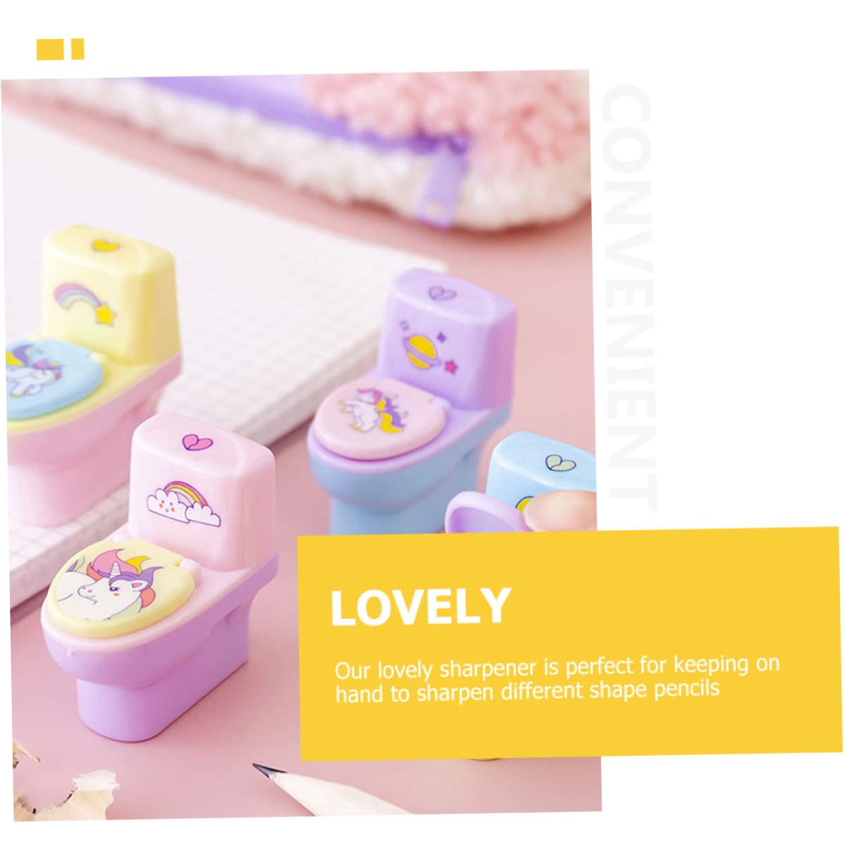 Lurrose 48pezzi Temperamatite Adorabili Per Affilatori Creativi Colori Pratici e Scuola Strumento Scrittura Portatile e
