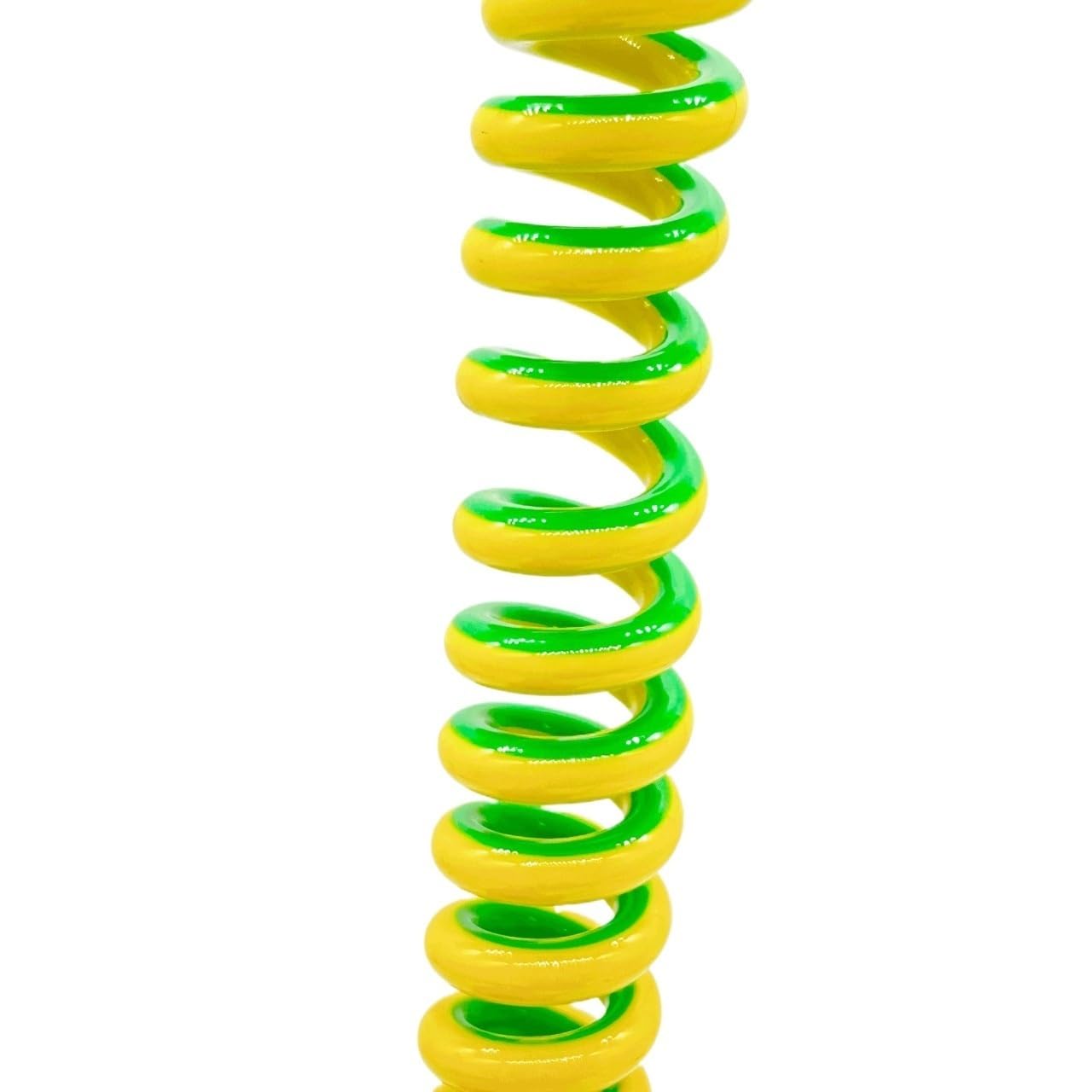 Câble électrique extensible de 18 mètres en polyuréthane monoconducteur jaune vert souple et flexible Câble élastique(17AWG 1mm2)