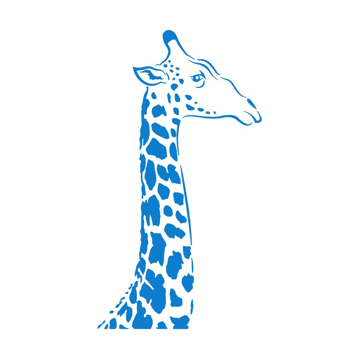 Giraffe Head Vinyl Windows Decal African Animal Children's Room Wall Stickers Art Murals Home Interial Office Decoration Small - 31x57cm