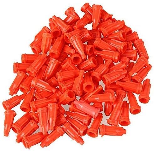 100 PCS Syringe Tip Caps,Dispensing Needle Tip Plugs Plastic Screw Type Dispensing Stop Caps for Industrial Laboratory Lock Syringe