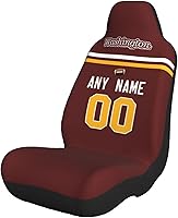 Vista 19 de Fundas de asiento de coche de fútbol personalizadas, accesorios personalizados para automóvil, regalos de Arizona con nombre y número, funda