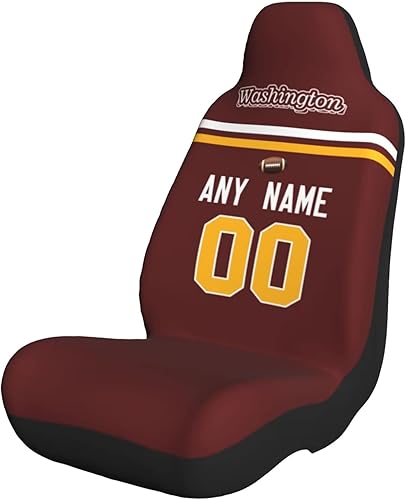 Miniatura 19 de Fundas de asiento de coche de fútbol personalizadas, accesorios personalizados para automóvil, regalos de Arizona con nombre y número, funda
