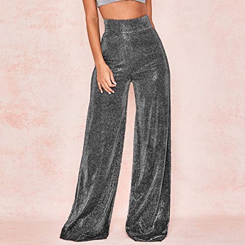Yoga Pants For Women Bell Bottom Sequin High Rise Wide Leg Flare Pants - image 6
