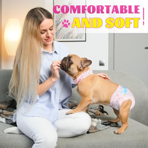 Image of XPCARE 40 Count Disposable Female Dog Diapers, Super Absorbent, Leak Proof, Dog Diapers,Dog Period Diaper Female, for Incontinence, Estrus Female Dogs (X-Small)