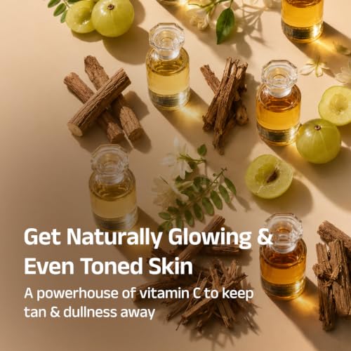 Image of Vedix Aloka Ayurvedic Glow & Brightening Face Serum for Tanned Skin | Vitamin C Serum with Amla, Yashtimadhu & Lemon | Helps Reduce Tan, Dullness & Uneven Skin Tone | 25 ml