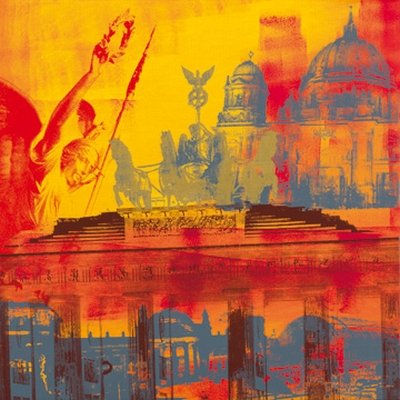 Stampa digitale, Poster di Berlino da Oke Wal Berg, 70 x 70 cm, Arte, ARTISTA, immagine, Poster, Pop/OP ART, Modern, Pop Art, prodotto di alta qualità – Art galleria Shop