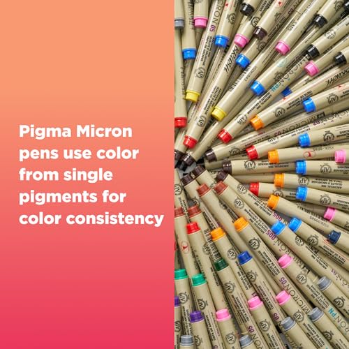 SAKURA Pigma Micron Fineliner Pens - Color Pen Set for Drawing, Illustration & Journaling - Archival Colored Ink - Waterproof & Fade-Resistant - 01 Tip - Assorted Colors - 16 Count by SAKURA - Image 6
